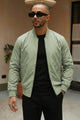 Light Texture Imported Light Weight Jacket In Light Sage