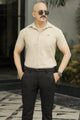 Turbo Creamline Striped Comfort Casual Shirt In Light Skin
