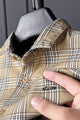 Turbo Tattersall Checkered Long Sleeve Cotton Casual Shirt