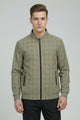 Square Pattern Lines Imported Light Weight Jacket In Light Skin