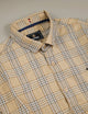 Turbo Tattersall Checkered Long Sleeve Cotton Casual Shirt In Light Skin
