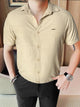 Turbo Creamline Striped Comfort Casual Shirt In Light Skin