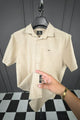 Turbo Creamline Striped Comfort Casual Shirt In Light Skin