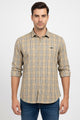 Turbo Tattersall Checkered Long Sleeve Cotton Casual Shirt