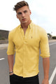 Polo Rph Lren SlimFit Classic Casual Shirt In Light Yellow