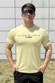 Turbo Motivational Quote ClimaCool Dry-Fit Tee In Light Yellow
