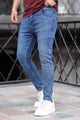 Turbo Commuter-Flex Slim Fit Jeans In Mid Blue
