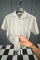 Turbo Creamline Striped Comfort Casual Shirt In Mid Grey