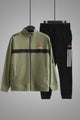 Rebok Ufc Fk Blank Walkout Mock Neck Tracksuit In Mid Green&Black