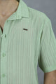 Turbo Textured Champ Casual Shirt In Mint Green