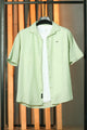 Turbo Textured Champ Casual Shirt In Mint Green