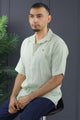 Turbo Textured Champ Casual Shirt In Mint Green