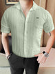 Turbo Textured Champ Casual Shirt In Mint Green
