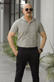 Turbo Creamline Striped Comfort Casual Shirt In Mid Grey