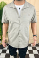 Turbo Creamline Striped Comfort Casual Shirt In Mid Grey