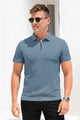 Turbo Abstract Symmetry Zip-Collar Men's Polo Shirt