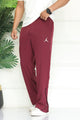 Jrdn 'Airborne' Micro-Tech Loose-Bottom Trouser In Maroon