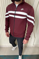 Nke Track Top "Pitch" Men Zipper Upper In Maroon