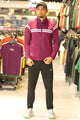 Turbo Edge Slim Fit Mock Neck Zipper Style Tracksuit In Black&Maroon