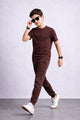 Turbo Front Line Younger Kids Tracksuit In Maroon