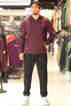 Nke Urban Edge Slim-Fit Hoodie Zipper Tracksuit In Black & Maroon