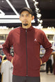 Jrdn Team Flight Training Men Zipper Upper In Maroon