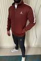 Jrdn Team Flight Training Men Zipper Upper In Maroon