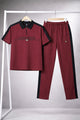 Lscte ColorBlock Side Panel Men's Tracksuit In Maroon