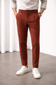 Turbo Belt Style Men's Imported Trouser In Maroon