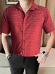 Turbo Snitch Striped Casual Shirt In Maroon