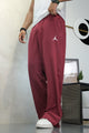 Jrdn 'Airborne' Micro-Tech Loose-Bottom Trouser In Maroon