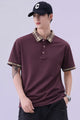 Turbo Plaid Pattern Collered Men's Polo T-Shirt