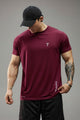 Turbo 'Street-Style' Drop-Shoulder Graphic Dry-Fit Tee In Dark Maroon