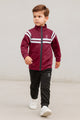 Turbo Edge Slim Fit Full-Zip Unisex Younger Kids Tracksuit In Maroon