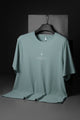 Turbo Street-Style Round Neck Dry-fit Shirt In Moss Green