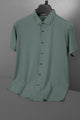 Turbo Modern Drape Casual Shirt In Moss Green