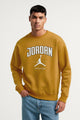 Jrdn Flight Heritage Crew Neck Imported Sweatshirt In Mustard