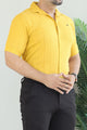 Turbo Endless Cool Embossed Casual Shirt In Mustard