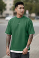 Mens Signature Logo Dropdown Shoulder T-shirt In Green