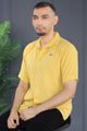 Turbo Artistic Touch Comfort Casual Shirt In Mustard Yellow