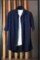 Turbo Premium Lightweight Half Sleeve Casual Shirt In Navy Blue