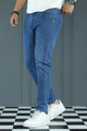 Streetline Edge Turbo Ankle Fit Jeans In Navy Blue