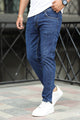Heritage Flex Turbo Ankle Fit Jeans In Navy Blue