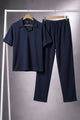 Turbo Street Comfort Collar Style Tracksuit In Navy Blue