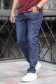 Turbo Heritage Standard Slim Fit Jeans In Navy Blue