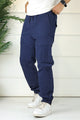 Turbo's Essential Baggy Fit Cargo Trouser In Navy Blue
