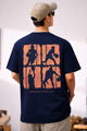 Turbo "Basketball League" Graphic Tee In Navy Blue