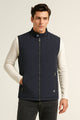Diamond Quilted Heritage Vest Imported Men's Gilet In Navy Blue