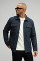 Regular Fit Self Design Imported Puffer Jacket In Navy Blue