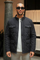 Button Placket Motif Imported Puffer Jacket
